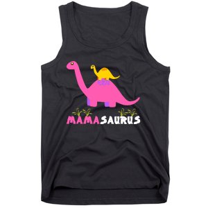 Mamasaurus Funny Dinosaur Mama Saurus Dinosaur Mom Mother Tank Top