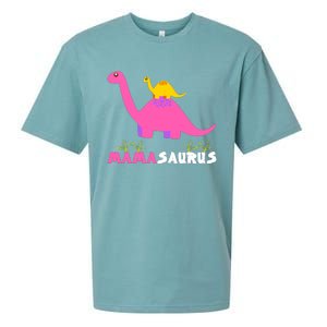 Mamasaurus Funny Dinosaur Mama Saurus Dinosaur Mom Mother Sueded Cloud Jersey T-Shirt