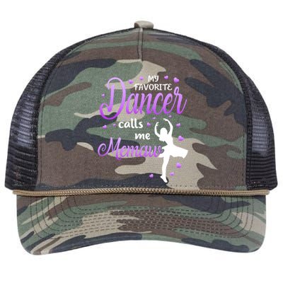 My Favorite Dancer Calls Me Memaw Dance Grandma Grand Gift Retro Rope Trucker Hat Cap