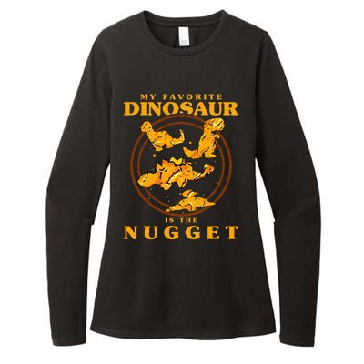 My Favorite Dinosaur Nugget Nugget Lover Chicken Nuggets Womens CVC Long Sleeve Shirt