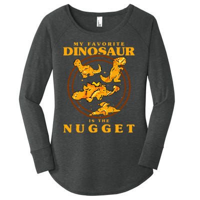 My Favorite Dinosaur Nugget Nugget Lover Chicken Nuggets Women's Perfect Tri Tunic Long Sleeve Shirt