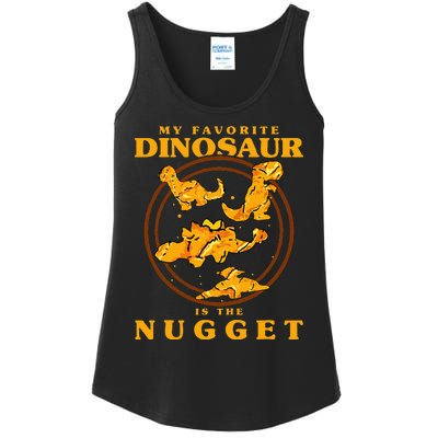 My Favorite Dinosaur Nugget Nugget Lover Chicken Nuggets Ladies Essential Tank