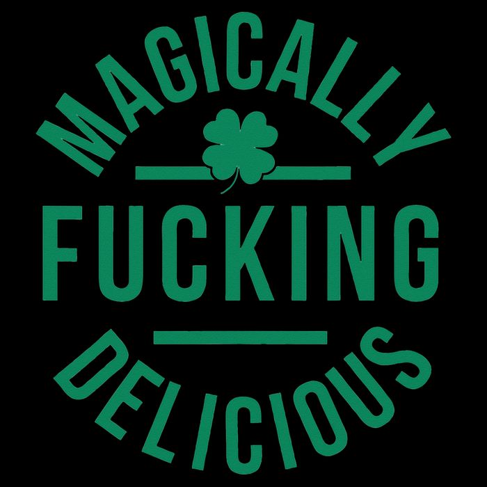Magically Fucking Delicious Funny Shamrock St. Patrick's Day Short Acrylic Beanie