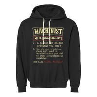 Machinist Funny Dictionary Definition Garment-Dyed Fleece Hoodie