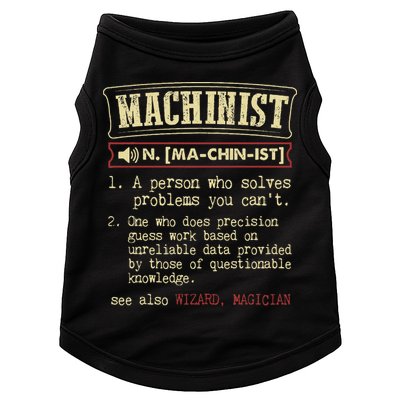 Machinist Funny Dictionary Definition Doggie Tank