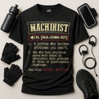 Machinist Funny Dictionary Definition Performance Shirt
