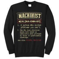 Machinist Funny Dictionary Definition Sweatshirt