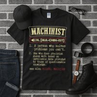 Machinist Funny Dictionary Definition Tall T-Shirt
