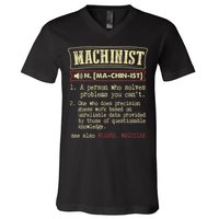 Machinist Funny Dictionary Definition V-Neck T-Shirt
