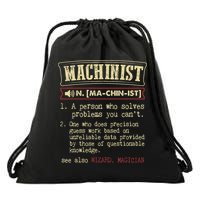 Machinist Funny Dictionary Definition Drawstring Bag