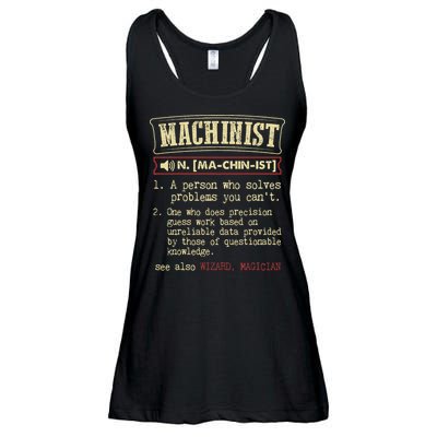 Machinist Funny Dictionary Definition Ladies Essential Flowy Tank