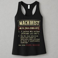 Machinist Funny Dictionary Definition Womens Tank Top