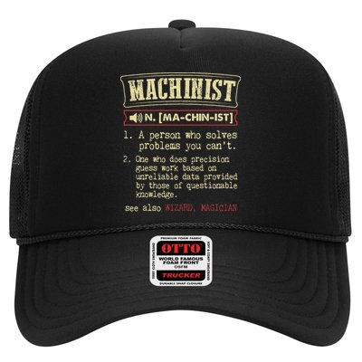 Machinist Funny Dictionary Definition Trucker Hat