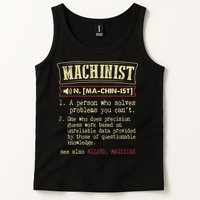 Machinist Funny Dictionary Definition Tank Top