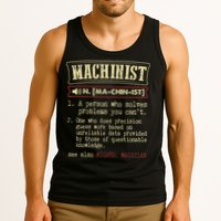 Machinist Funny Dictionary Definition Tank Top