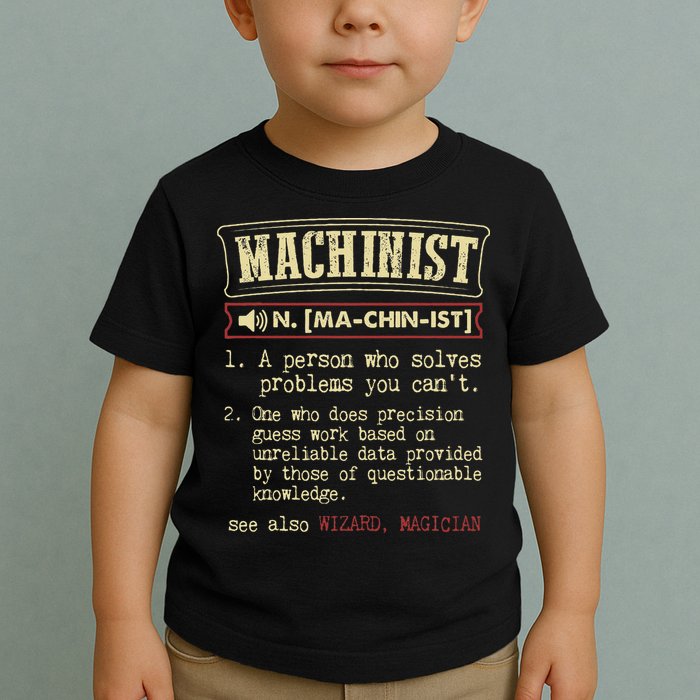 Machinist Funny Dictionary Definition Toddler T-Shirt