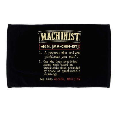 Machinist Funny Dictionary Definition Microfiber Hand Towel