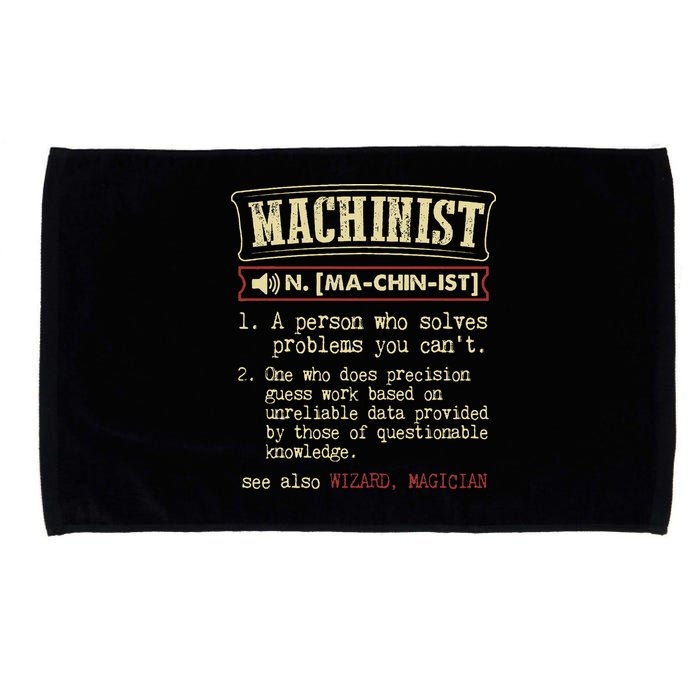 Machinist Funny Dictionary Definition Microfiber Hand Towel