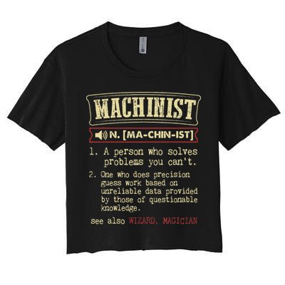 Machinist Funny Dictionary Definition Crop Top