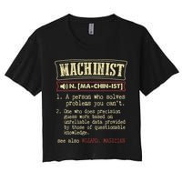 Machinist Funny Dictionary Definition Crop Top