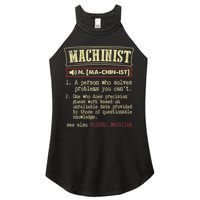Machinist Funny Dictionary Definition Women's Perfect Tri Rocker Tank
