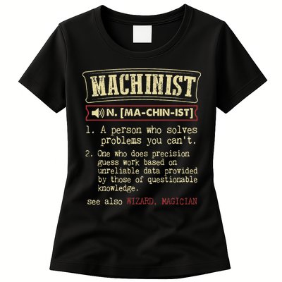 Machinist Funny Dictionary Definition Womens T-Shirt