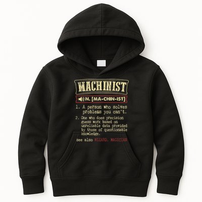 Machinist Funny Dictionary Definition Kids Hoodie