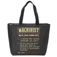 Machinist Funny Dictionary Definition Zip Tote Bag