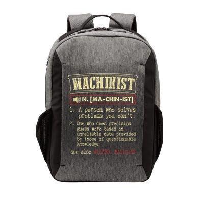 Machinist Funny Dictionary Definition Vector Backpack