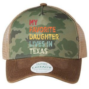 My Favorite Daughter Lives In Texas Funny Family Humor Legacy Tie Dye Trucker Hat