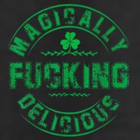 Magically Fucking Delicious Funny Shamrock St. Patricks Day 7 Panel Mesh Trucker Snapback Hat