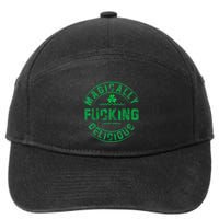 Magically Fucking Delicious Funny Shamrock St. Patricks Day 7-Panel Snapback Hat