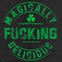 Magically Fucking Delicious Funny Shamrock St. Patricks Day 11oz C Handle Ceramic Mug