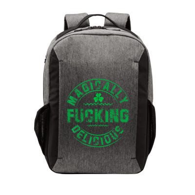 Magically Fucking Delicious Funny Shamrock St. Patricks Day Vector Backpack