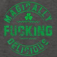 Magically Fucking Delicious Funny Shamrock St. Patricks Day Vector Backpack