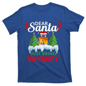 Matching Family Dear Santa Just Bring Whiskey Christmas Great Gift T-Shirt