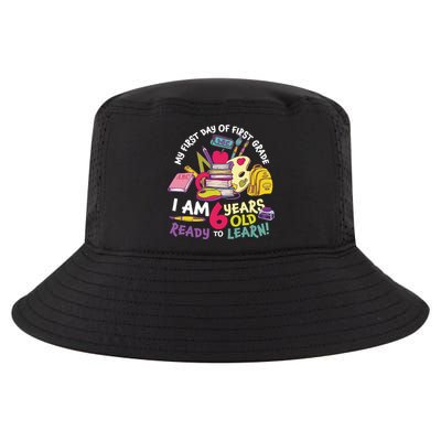 My First Day Of 1st Grade Back To School Cool Comfort Performance Bucket Hat