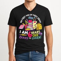 My First Day Of 1st Grade Back To School V-Neck T-Shirt