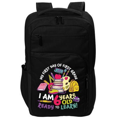My First Day Of 1st Grade Back To School Impact Tech Backpack