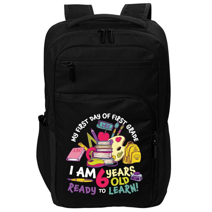 My First Day Of 1st Grade Back To School Impact Tech Backpack