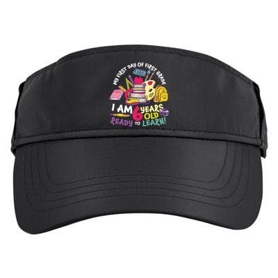 My First Day Of 1st Grade Back To School Adult Drive Performance Visor