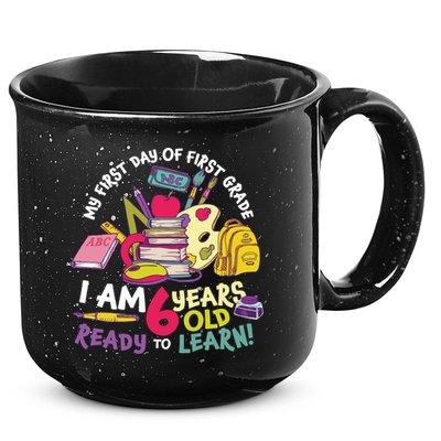 My First Day Of 1st Grade Back To School 15oz Campfire Ceramic Mug