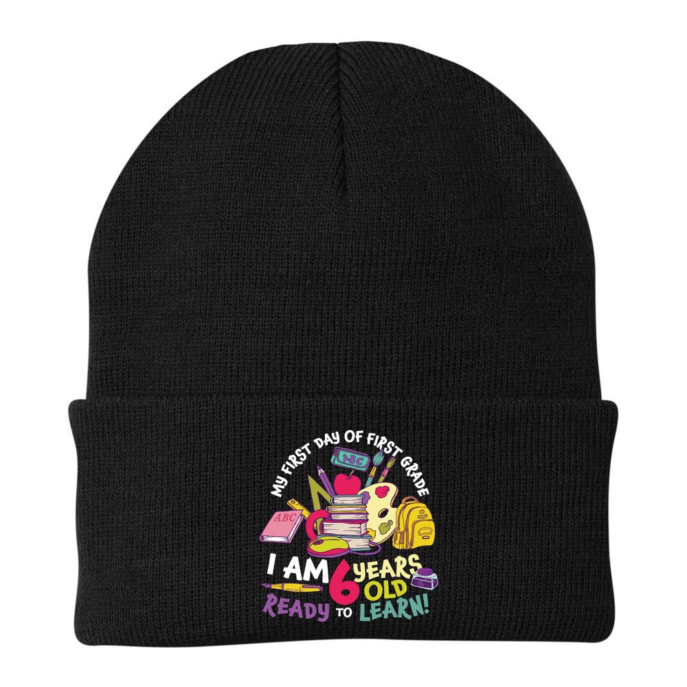 My First Day Of 1st Grade Back To School Beanie
