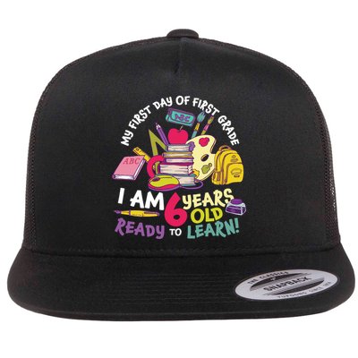 My First Day Of 1st Grade Back To School Flatbill Hat