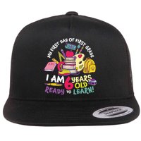 My First Day Of 1st Grade Back To School Flat Bill Trucker Hat