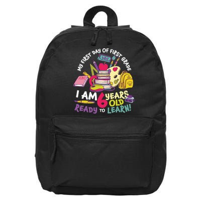 My First Day Of 1st Grade Back To School 16 in Basic Backpack