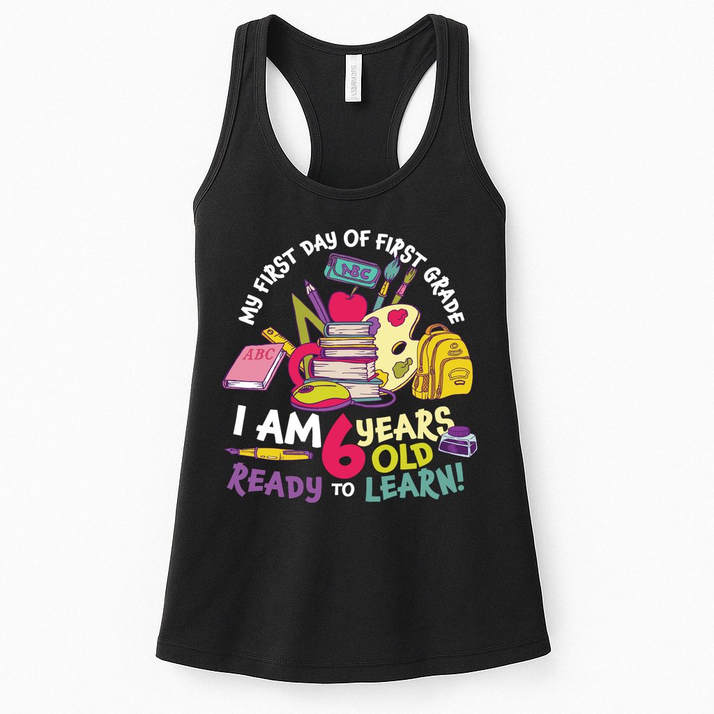 My First Day Of 1st Grade Back To School Womens Tank Top
