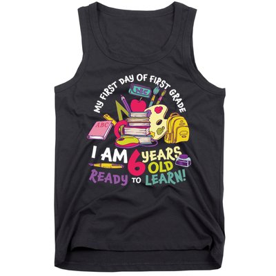 My First Day Of 1st Grade Back To School Tank Top