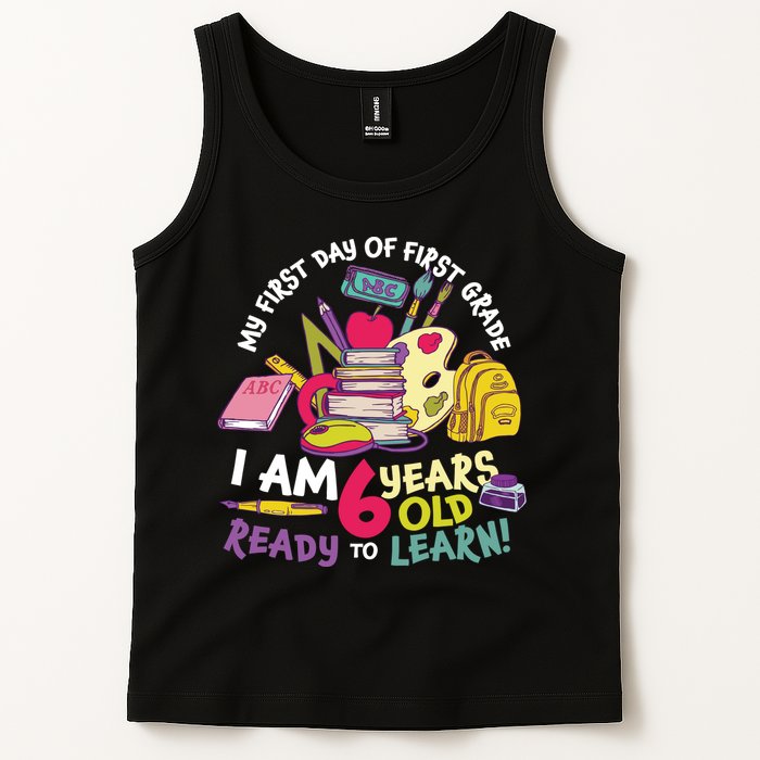 My First Day Of 1st Grade Back To School Tank Top