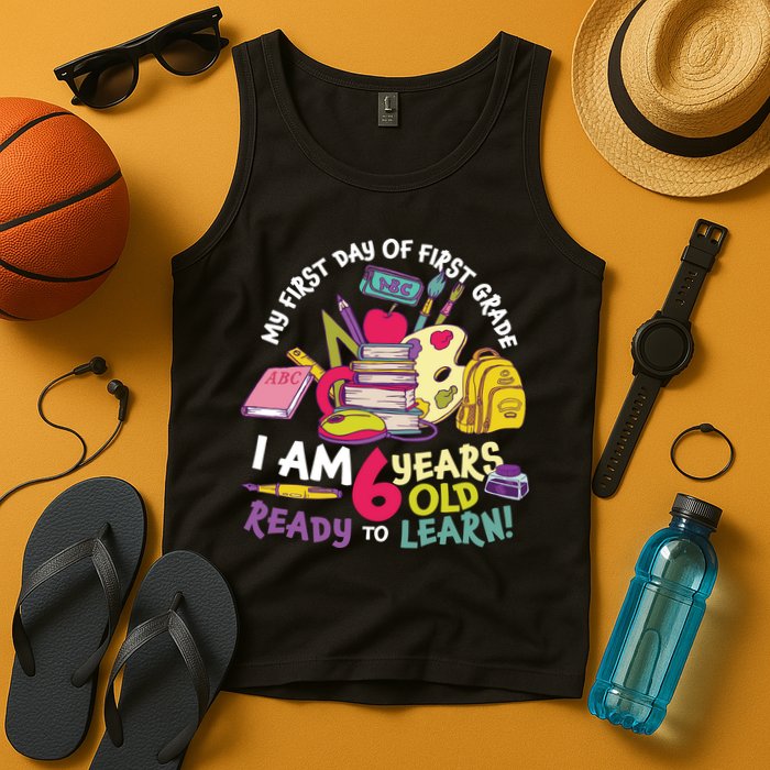 My First Day Of 1st Grade Back To School Tank Top